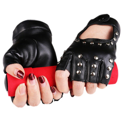 Guantes sin Dedos con Remaches Punk para Pole Dance y Baile - Image 7