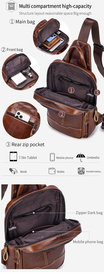 Bolsa Cruzada para Hombre - Mochila de Pecho con Bandolera - Image 9