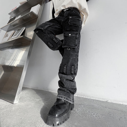 Jeans Desgastados Multi-bolsillos Estilo Urban - Image 5