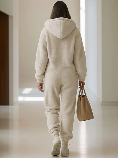 Jumpsuit Holgado de Felpa con Capucha y Bolsillos - Image 8