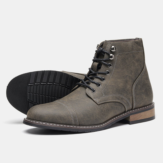 Botas de Cuero Vintage para Hombre - Estilo Casual - Image 7