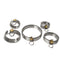Stainless Steel Male Lock Five Piece Set Womens round