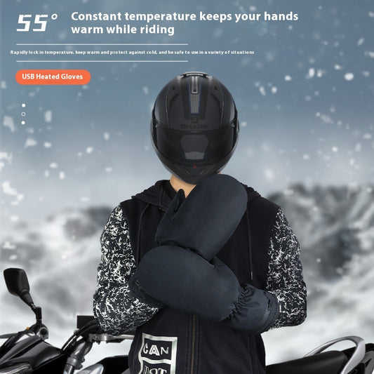 Guantes Térmicos Eléctricos con Cremallera, a Prueba de Viento