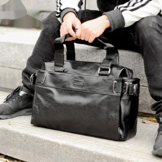 Bolso de Cuero para Hombre - Maletín Casual de Gran Capacidad para Viajes - Image 4