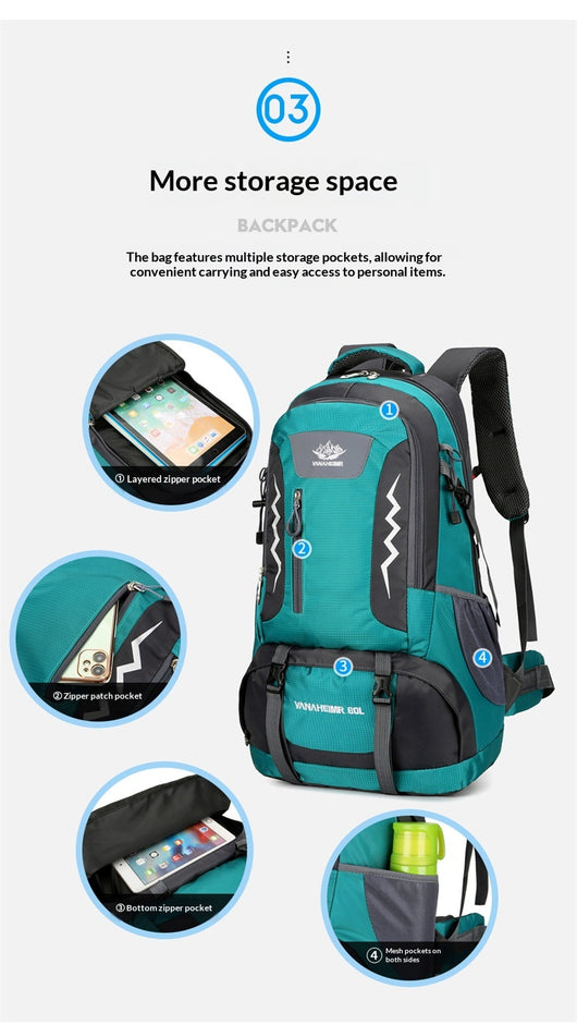 Mochila de Trekking de Gran Capacidad para Aventuras Outdoor - Image 18