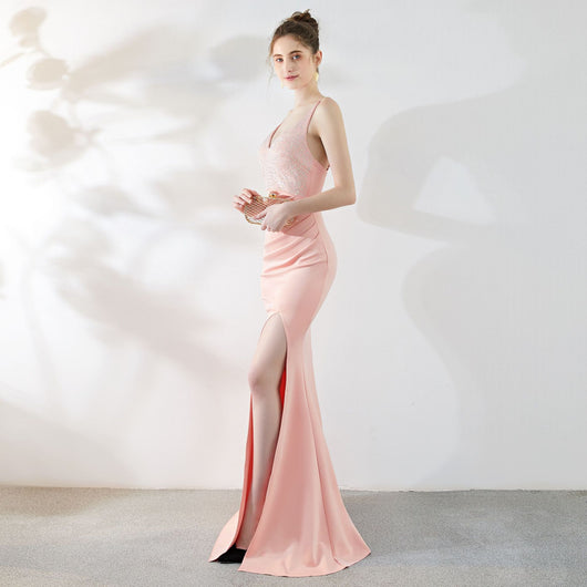 Vestido de Noche Elegante Ajustado con Cola Sirena - Image 30