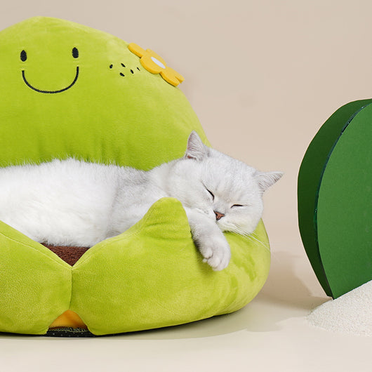 Casa Cama Semiencerrada para Gatos Lavable y Térmica - Image 5