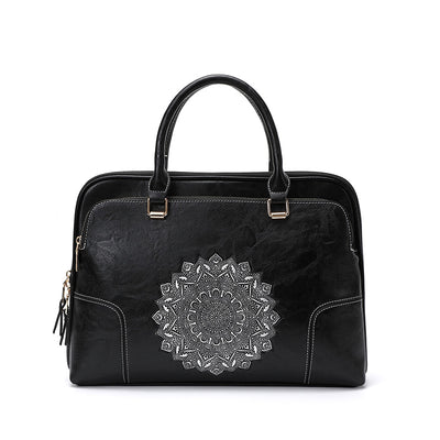 Bolso Tote Ejecutivo con Textura Embossed Vintage - Image 10