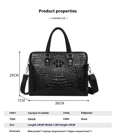 Maletín Ejecutivo para Hombre con Patrón Cocodrilo - Bolsa de Negocios y Computadora - Image 6