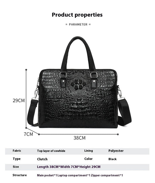 Maletín Ejecutivo para Hombre con Patrón Cocodrilo - Bolsa de Negocios y Computadora - Image 6