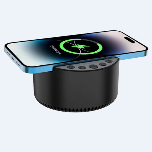 Cargador Inalámbrico 15W con Altavoz Bluetooth y Sonido Blanco - Image 3