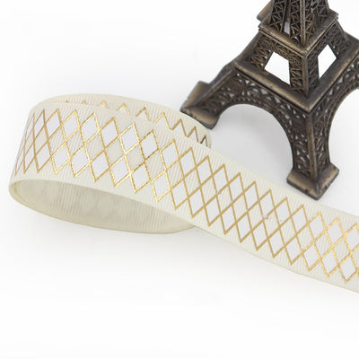 Cinta Decorativa Bronceada con Textura Geométrica de 25mm - Image 33