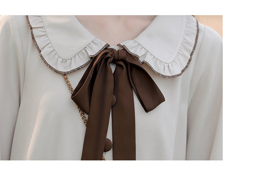 Vestido Largo Elegante con Mangas Largas Estilo Universitario para Mujer - Image 16