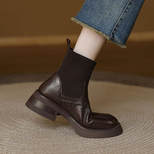 Botas Tejidas de Confort y Estilo Casual para Mujer - Image 3