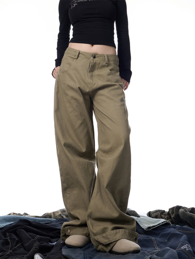 Pantalones Rectos Holgados Estilo Retro Americano - Image 16