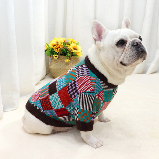 Suéter Elegante para Perro con Contraste de Colores - Image 8
