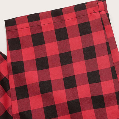 Conjunto Casual de Pantalón a Cuadros Rojo y Camisola - Image 11