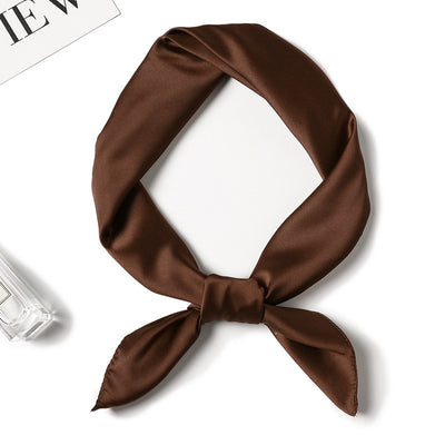 Pañuelo de Seda Liso con Amarre para Cabello - Image 23