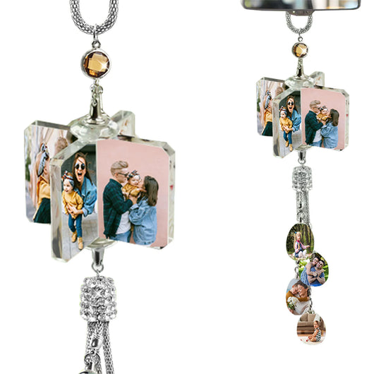 Colgante de Cristal para Espejo Retrovisor con Foto Personalizada - Image 13