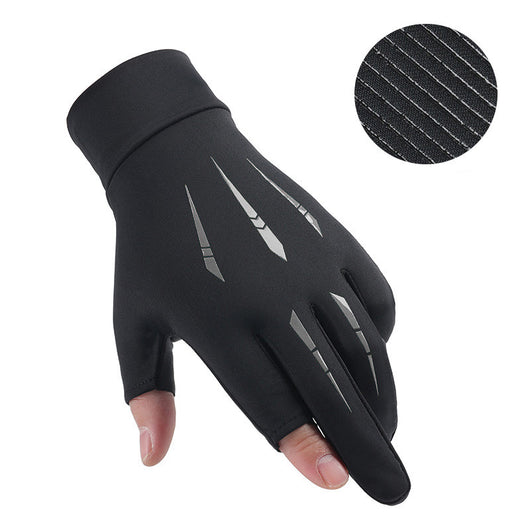 Guantes Protectores Ice Silk Medio Dedo para Hombre Verano Transpirables Secado Rápido - Image 12