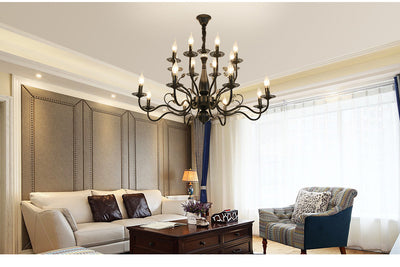 Lámpara de Araña de Cristal y Hierro Forjado para Sala y Dormitorio - Image 20