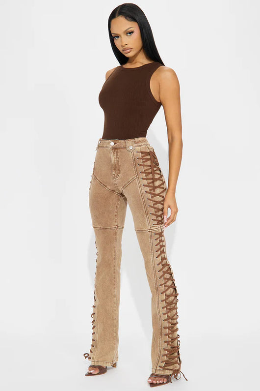 Jeans Bandage con Cordón para Mujer - Estilo Hot Girl Europeo y Americano - Image 26