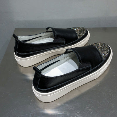 Zapatos Blancos Plataforma Slip-on de Cuero para Mujer - Versátiles y Cómodos - Image 5