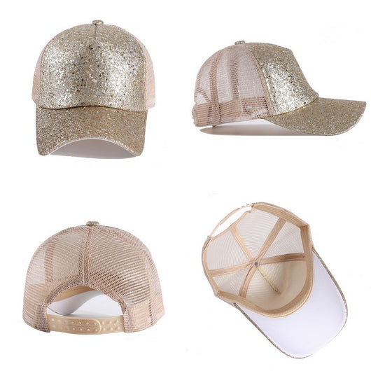 Gorra de Béisbol Fluorescente con Lentejuelas y Protección Solar - Image 9