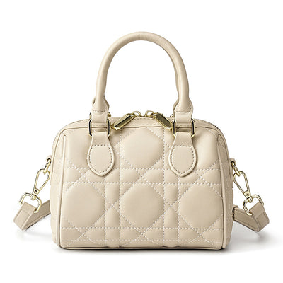 Bolso Mensajero Boston de Cuero Genuino con Diseño Rombo - Image 7