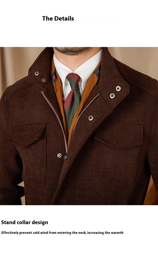 Chaqueta Safari Vintage con Cintura Elástica y Múltiples Bolsillos - Image 7