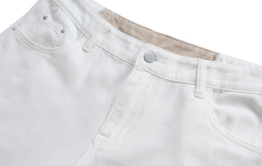 Jeans para Hombre con Contraste Frambuesa y Flecos - Image 13