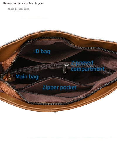 Bolso Mensajero de Cuero Suave Retro - Versátil y Elegante - Image 11