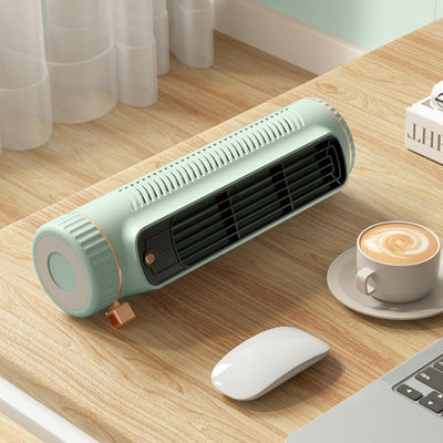 Ventilador de Escritorio Multifuncional Blanco con Función de Pie para Oficina