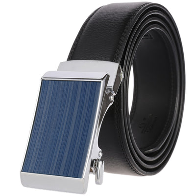 Cinturón de Cuero Genuino con Hebilla Automática para Hombre - Estilo Ejecutivo - Image 6
