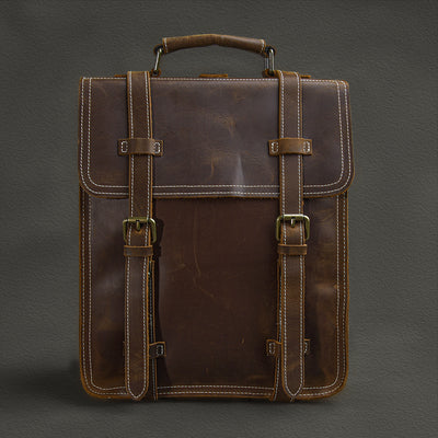 Mochila Vintage de Cuero Crazy Horse - Diseño Clásico y Duradero - Image 5