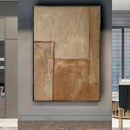 Cuadro Abstracto Grande Hecho a Mano - Arte Texturizado Estilo Medieval Wabi-sabi para Sala - Image 10