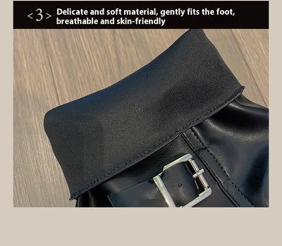 Botas Motociclista Plataforma con Hebilla para Mujer - Image 13
