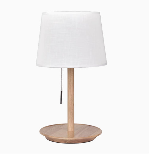 Lámpara de Mesita de Noche en Madera de Nogal Macizo - Image 4