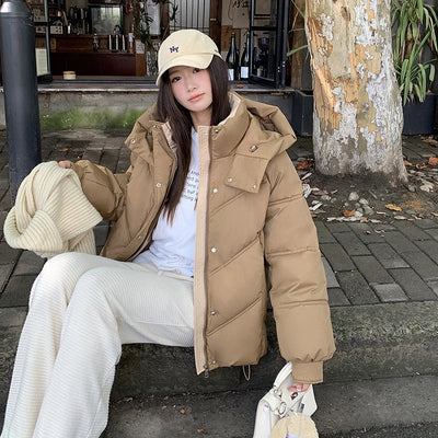 Chaqueta Corta Acolchada para Mujer con Capucha - Cálida y Resistente al Viento - Image 5