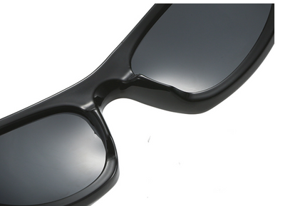 Black polarized sports sunglasses with a wrap-around frame and dark lenses, shown with five other color options. - Image 10