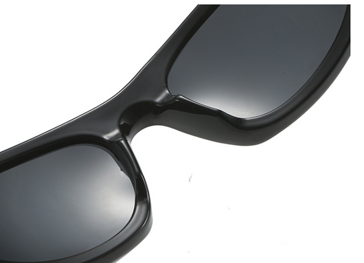 Black polarized sports sunglasses with a wrap-around frame and dark lenses, shown with five other color options. - Image 10