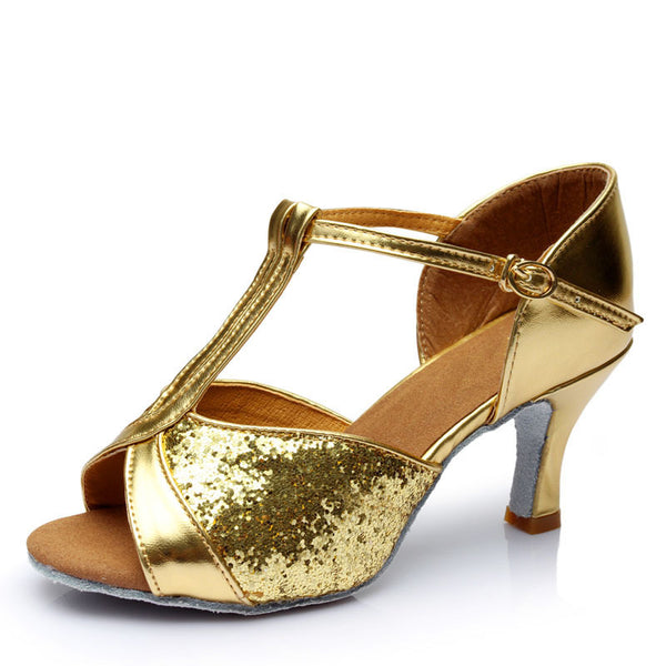 Zapatos de Baile Salsa y Bachata con Suela de Ante