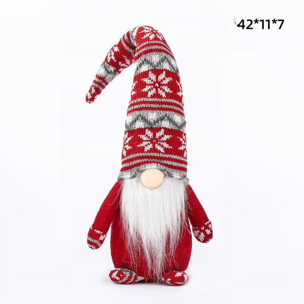 Muñeca Navideña sin Rostro - Decoración Rústica de Lana para Ventanas - Image 5