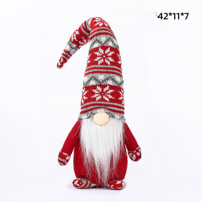 Muñeca Navideña sin Rostro - Decoración Rústica de Lana para Ventanas - Image 5