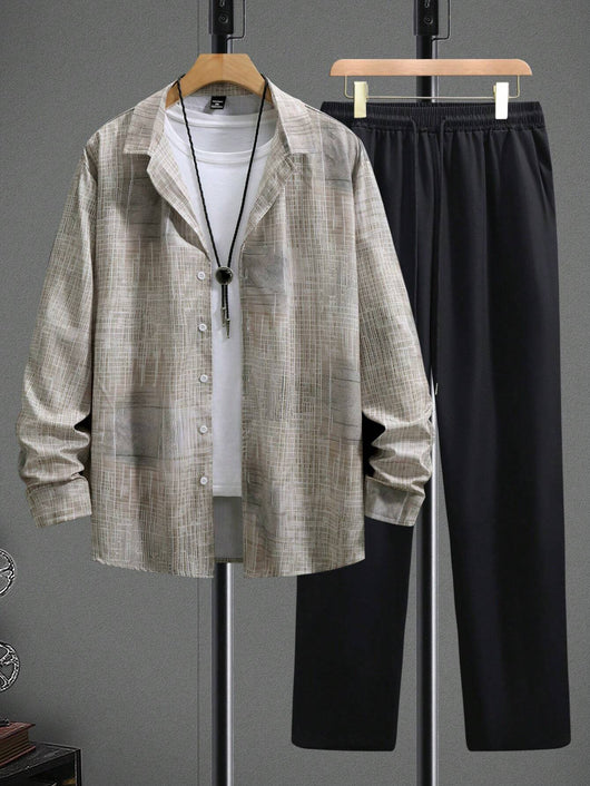 Conjunto Degradado de Color - Camisa y Pantalón de Manga Larga - Image 21