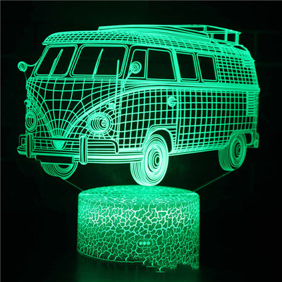 Lámpara 3D LED Táctil - Serie Vehículos de Construcción con Control Remoto - Image 2