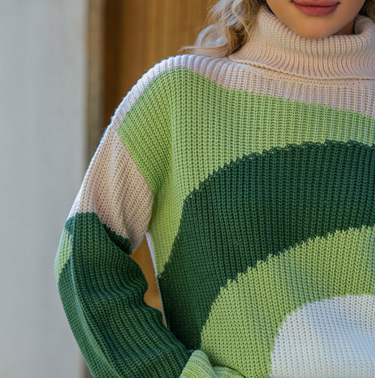 Suéter Cuello Alto Tejido para Mujer - Pullover Manga Larga Cálido - Image 9