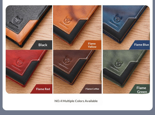 Billetera Bifold de Cuero Engrasado Premium para Hombre - Capacidad Grande - Image 31