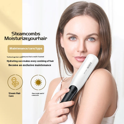 Peine Alisador de Vapor Golden Rice - Hidratación Profunda y Anti-Frizz