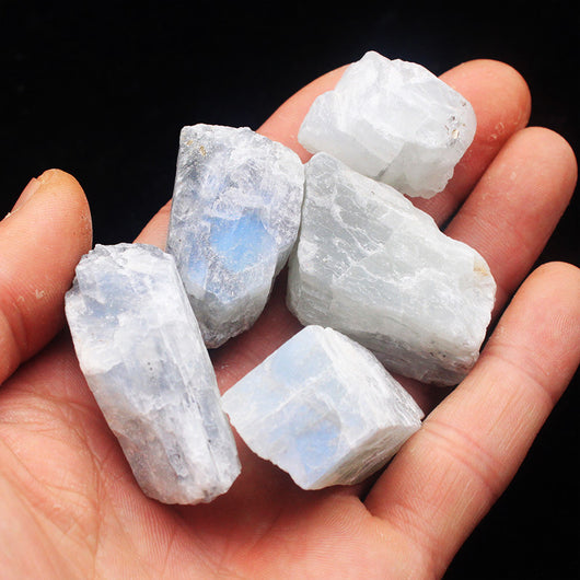 Piedra de Lunar Blanca Natural - Grava de Cuarzo Cristal para Decoración